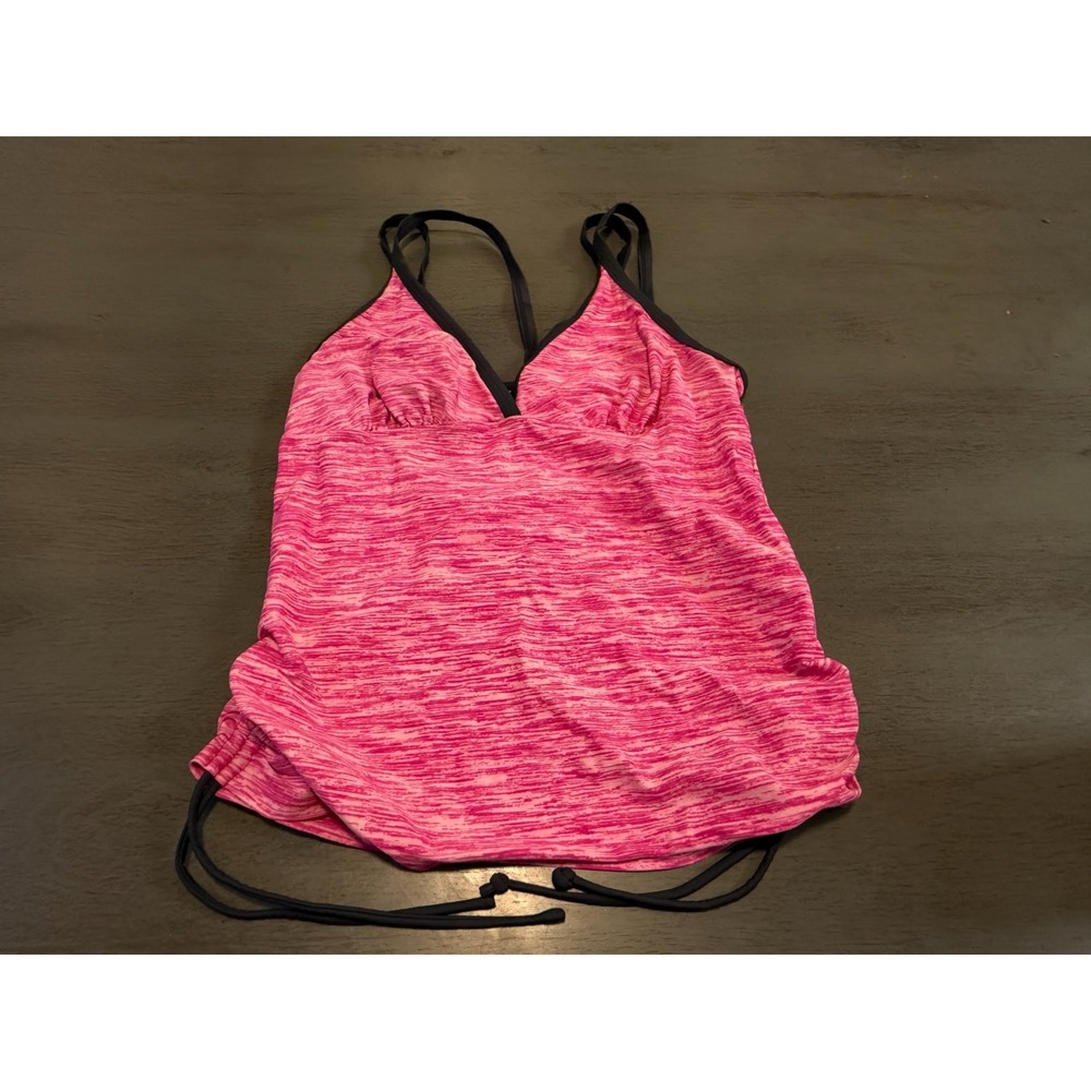 pink FREE COUNTRY  swimsuit top tankini size  large